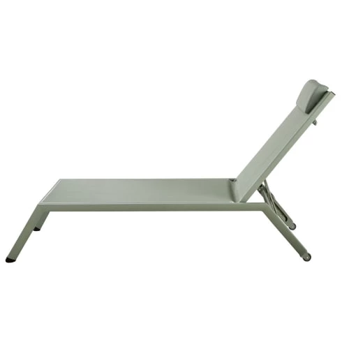 Maisons Du Monde Bains De Soleil Et Chaises Longues Bain De Soleil En Aluminium Et Toile Plastifiée Vert Kaki 5 Maisons Du Monde Bains De Soleil Et Chaises Longues Bain De Soleil En Aluminium Et Toile Plastifiée Vert Kaki – Image 3