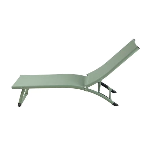 Maisons Du Monde Bains De Soleil Et Chaises Longues Bain De Soleil En Aluminium Et Toile Plastifiée Vert Kaki 4 Maisons Du Monde Bains De Soleil Et Chaises Longues Bain De Soleil En Aluminium Et Toile Plastifiée Vert Kaki – Image 2