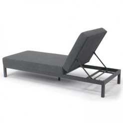 Oviala Bains De Soleil Et Chaises Longues Bain De Soleil En Aluminium Gris -Fauteuils de jardin Soldes Boutique bain de soleil en aluminium gris 3