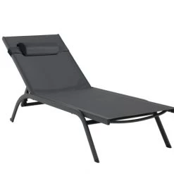 Ozalide Bains De Soleil Et Chaises Longues Bain De Soleil En Aluminium Gris Anthracite