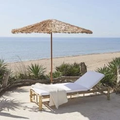 Maisons Du Monde Bains De Soleil Et Chaises Longues Bain De Soleil En Bambou Et Toile écrue -Fauteuils de jardin Soldes Boutique bain de soleil en bambou et toile ecrue 1000 6 22 186326 6