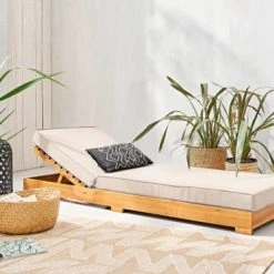 Maisons Du Monde Bains De Soleil Et Chaises Longues Bain De Soleil En Bois D'acacia Massif Et Coussins écrus à Roulettes 10 Maisons Du Monde Bains De Soleil Et Chaises Longues Bain De Soleil En Bois D'acacia Massif Et Coussins écrus à Roulettes -Fauteuils de jardin Soldes Boutique bain de soleil en bois d acacia massif et coussins ecrus a roulettes 1000 14 8 219399 5