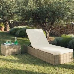 Maisons Du Monde Bains De Soleil Et Chaises Longues Bain De Soleil En Résine Tressée -Fauteuils de jardin Soldes Boutique bain de soleil en resine tressee 1000 8 34 111103 2