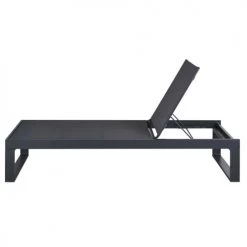 Maisons Du Monde Bains De Soleil Et Chaises Longues Bain De Soleil En Toile Plastifiée Et Aluminium Noirs