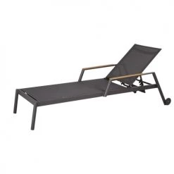 Maisons Du Monde Bains De Soleil Et Chaises Longues Bain De Soleil En Toile Plastifiée Gris Anthracite Et Bois De Teck Massif à Roulettes 12 Maisons Du Monde Bains De Soleil Et Chaises Longues Bain De Soleil En Toile Plastifiée Gris Anthracite Et Bois De Teck Massif à Roulettes -Fauteuils de jardin Soldes Boutique bain de soleil en toile plastifiee gris anthracite et bois de teck massif a roulettes 1000 9 20 218714 6