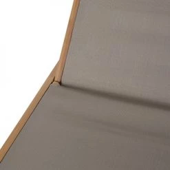 Maisons Du Monde Bains De Soleil Et Chaises Longues Bain De Soleil En Toile Plastifiée Taupe Et Bois D'eucalyptus à Roulettes -Fauteuils de jardin Soldes Boutique bain de soleil en toile plastifiee taupe et bois d eucalyptus a roulettes 1000 7 36 219222 3