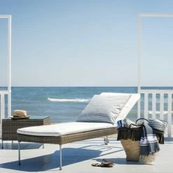 Sika Design Bains De Soleil Et Chaises Longues Bain De Soleil Inclinable Acier Et Fibre Synthétique Taupe -Fauteuils de jardin Soldes Boutique bain de soleil inclinable acier et fibre synthetique taupe 2