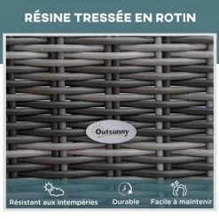 Outsunny Bains De Soleil Et Chaises Longues Bain De Soleil Inclinable Grand Confort En Résine Avec Matelas Gris 12 Outsunny Bains De Soleil Et Chaises Longues Bain De Soleil Inclinable Grand Confort En Résine Avec Matelas Gris -Fauteuils de jardin Soldes Boutique bain de soleil inclinable grand confort en resine avec matelas gris 4