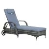 Outsunny Bains De Soleil Et Chaises Longues Bain De Soleil Inclinaison Réglable Matelas Accoudoirs Résine Gris -Fauteuils de jardin Soldes Boutique bain de soleil inclinaison reglable matelas accoudoirs resine gris