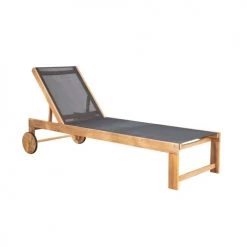 Bois Dessus Bois Dessous Bains De Soleil Et Chaises Longues Bain De Soleil Noir En Acacia FSC Et Textilène