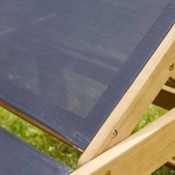 Bois Dessus Bois Dessous Bains De Soleil Et Chaises Longues Bain De Soleil Noir En Acacia FSC Et Textilène -Fauteuils de jardin Soldes Boutique bain de soleil noir en acacia fsc et textilene 3