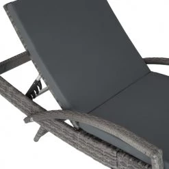 Tectake Bains De Soleil Et Chaises Longues Bain De Soleil OCEANE 5 Positions Cadre En Aluminium Gris -Fauteuils de jardin Soldes Boutique bain de soleil oceane 5 positions cadre en aluminium gris 2