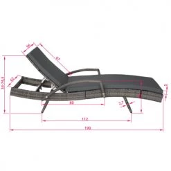 Tectake Bains De Soleil Et Chaises Longues Bain De Soleil OCEANE 5 Positions Cadre En Aluminium Gris -Fauteuils de jardin Soldes Boutique bain de soleil oceane 5 positions cadre en aluminium gris 5