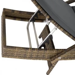 Tectake Bains De Soleil Et Chaises Longues Bain De Soleil OCEANE 5 Positions Cadre En Aluminium Marron Naturel -Fauteuils de jardin Soldes Boutique bain de soleil oceane 5 positions cadre en aluminium marron naturel 4