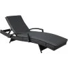 Tectake Bains De Soleil Et Chaises Longues Bain De Soleil OCEANE 5 Positions Cadre En Aluminium Noir -Fauteuils de jardin Soldes Boutique bain de soleil oceane 5 positions cadre en aluminium noir