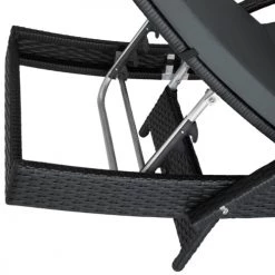 Tectake Bains De Soleil Et Chaises Longues Bain De Soleil OCEANE 5 Positions Cadre En Aluminium Noir -Fauteuils de jardin Soldes Boutique bain de soleil oceane 5 positions cadre en aluminium noir 4