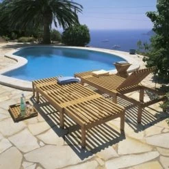 Skagerak Bains De Soleil Et Chaises Longues Bain De Soleil Réglable En Teck -Fauteuils de jardin Soldes Boutique bain de soleil reglable en teck 2