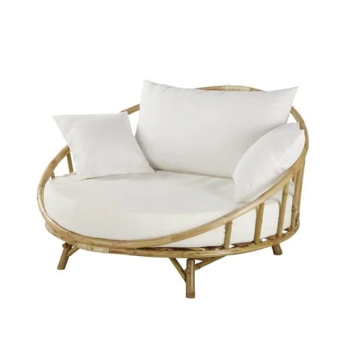 Maisons Du Monde Bains De Soleil Et Chaises Longues Bain De Soleil Rond Double En Rotin Et Coussins écrus 3 Maisons Du Monde Bains De Soleil Et Chaises Longues Bain De Soleil Rond Double En Rotin Et Coussins écrus