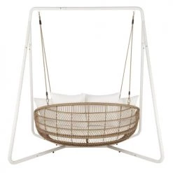 Maisons Du Monde Bains De Soleil Et Chaises Longues Bain De Soleil Suspendu Double En Résine Tressée Imitation Rotin Et Coussins Blancs 11 Maisons Du Monde Bains De Soleil Et Chaises Longues Bain De Soleil Suspendu Double En Résine Tressée Imitation Rotin Et Coussins Blancs -Fauteuils de jardin Soldes Boutique bain de soleil suspendu double en resine tressee imitation rotin et coussins blancs 1000 10 4 208940 4