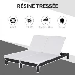 Outsunny Bains De Soleil Et Chaises Longues Bain De Soleil Transat 2 Places Grand Confort Matelas Inclus 13 Outsunny Bains De Soleil Et Chaises Longues Bain De Soleil Transat 2 Places Grand Confort Matelas Inclus -Fauteuils de jardin Soldes Boutique bain de soleil transat 2 places grand confort matelas inclus 5