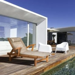 Outsunny Bains De Soleil Et Chaises Longues Bain De Soleil Transat Réglable Style Colonial Pin Textilène Marron -Fauteuils de jardin Soldes Boutique bain de soleil transat reglable style colonial pin textilene marron 1