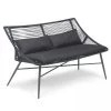 Oviala Fauteuils De Jardin Canapé En Acier Noir 1 Oviala Fauteuils De Jardin Canapé En Acier Noir -Fauteuils de jardin Soldes Boutique canape en acier noir