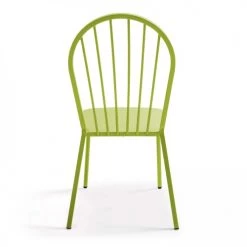 Oviala Chaises De Jardin Chaise Bistrot En Métal Vert -Fauteuils de jardin Soldes Boutique chaise bistrot en metal vert 2