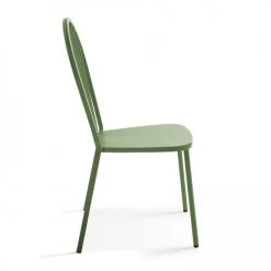 Oviala Chaises De Jardin Chaise Bistrot En Métal Vert Cactus -Fauteuils de jardin Soldes Boutique chaise bistrot en metal vert cactus 2