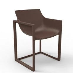 Vondom Chaises De Jardin Chaise D'extérieur Noire Avec Accoudoirs -Fauteuils de jardin Soldes Boutique chaise d exterieur marron avec accoudoirs 1