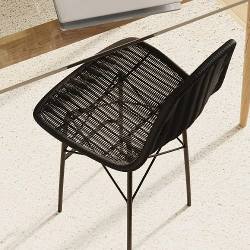 Rendez Vous Déco Chaises De Jardin Chaise De Bar 63 Cm En Résine Tressé Noire (lot De 2) 4 Rendez Vous Déco Chaises De Jardin Chaise De Bar 63 Cm En Résine Tressé Noire (lot De 2) – Image 2