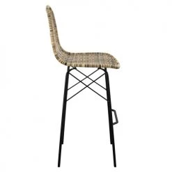 Rendez Vous Déco Chaises De Jardin Chaise De Bar 76 Cm En Résine Tressée Beige (lot De 2) -Fauteuils de jardin Soldes Boutique chaise de bar 76 cm en resine tressee beige lot de 2 2