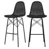 Rendez Vous Déco Chaises De Jardin Chaise De Bar 76 Cm En Résine Tressée Noire (lot De 2) -Fauteuils de jardin Soldes Boutique chaise de bar 76 cm en resine tressee noire lot de 2 8