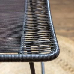 Now’s Home Chaises De Jardin Chaise De Bar D'extérieur Tressée En Polypropylène Et Métal Noir -Fauteuils de jardin Soldes Boutique chaise de bar d exterieur tressee en polypropylene et metal noir 3