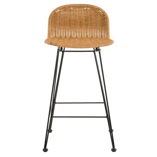 Rendez Vous Déco Chaises De Jardin Chaise De Bar Mi-hauteur 63 Cm En Résine Tressée Marron (x2) 4 Rendez Vous Déco Chaises De Jardin Chaise De Bar Mi-hauteur 63 Cm En Résine Tressée Marron (x2) – Image 2