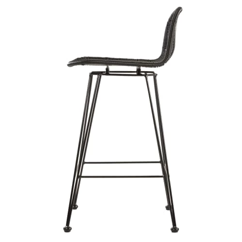 Rendez Vous Déco Chaises De Jardin Chaise De Bar Mi-hauteur 63 Cm En Résine Tressée Noire (x2) 6 Rendez Vous Déco Chaises De Jardin Chaise De Bar Mi-hauteur 63 Cm En Résine Tressée Noire (x2) – Image 4
