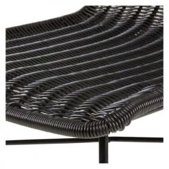 Rendez Vous Déco Chaises De Jardin Chaise De Bar Mi-hauteur 63 Cm En Résine Tressée Noire (x2) -Fauteuils de jardin Soldes Boutique chaise de bar mi hauteur 63 cm en resine tressee noire x2 3