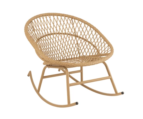 Meubles & Design Fauteuils De Jardin Chaise De Jardin à Bascule Effet Rotin Avec Coussin Blanc 7 Meubles & Design Fauteuils De Jardin Chaise De Jardin à Bascule Effet Rotin Avec Coussin Blanc – Image 5