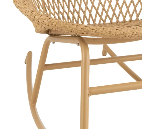 Meubles & Design Fauteuils De Jardin Chaise De Jardin à Bascule Effet Rotin Avec Coussin Blanc 8 Meubles & Design Fauteuils De Jardin Chaise De Jardin à Bascule Effet Rotin Avec Coussin Blanc – Image 6