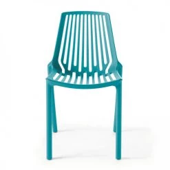 Oviala Chaises De Jardin Chaise De Jardin Ajourée En Plastique Bleu -Fauteuils de jardin Soldes Boutique chaise de jardin ajouree en plastique bleu 3