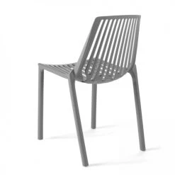 Oviala Chaises De Jardin Chaise De Jardin Ajourée En Plastique Gris -Fauteuils de jardin Soldes Boutique chaise de jardin ajouree en plastique gris 1