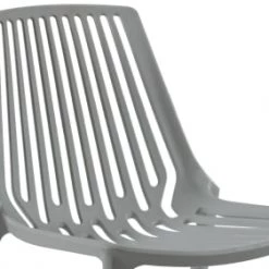 Oviala Chaises De Jardin Chaise De Jardin Ajourée En Plastique Gris -Fauteuils de jardin Soldes Boutique chaise de jardin ajouree en plastique gris 5