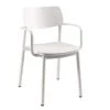 Gescova Chaises De Jardin Chaise De Jardin Avec Accoudoirs En Alu Blanc