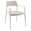 Gescova Chaises De Jardin Chaise De Jardin Avec Accoudoirs En Alu Et Textilène Blanc