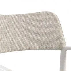 Gescova Chaises De Jardin Chaise De Jardin Avec Accoudoirs En Alu Et Textilène Blanc -Fauteuils de jardin Soldes Boutique chaise de jardin avec accoudoirs en alu et textilene blanc 3