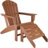 Tectake Chaises De Jardin Chaise De Jardin Avec Repose-pieds Marron