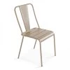 Oviala Chaises De Jardin Chaise De Jardin Bistrot En Métal Taupe -Fauteuils de jardin Soldes Boutique chaise de jardin bistrot en metal taupe