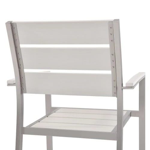 Beliani Chaises De Jardin Chaise De Jardin Blanche 5 Beliani Chaises De Jardin Chaise De Jardin Blanche – Image 3