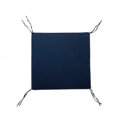 Beliani Fauteuils De Jardin Chaise De Jardin Blanche Avec Coussin Bleu Marine -Fauteuils de jardin Soldes Boutique chaise de jardin blanche avec coussin bleu marine 5