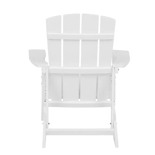 Beliani Fauteuils De Jardin Chaise De Jardin Blanche Avec Repose-pieds 8 Beliani Fauteuils De Jardin Chaise De Jardin Blanche Avec Repose-pieds – Image 6