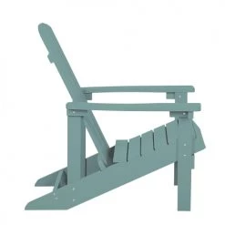 Beliani Fauteuils De Jardin Chaise De Jardin Bleu Turquoise Avec Repose-pieds -Fauteuils de jardin Soldes Boutique chaise de jardin bleu turquoise avec repose pieds 3